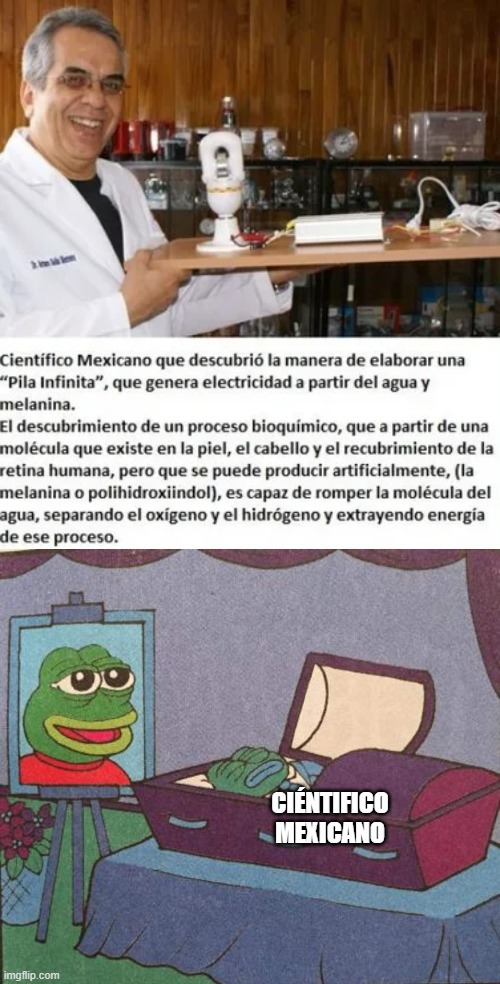 El mexicano que inventó la pila infinita - meme