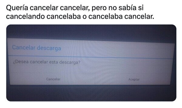 Cancelar - meme