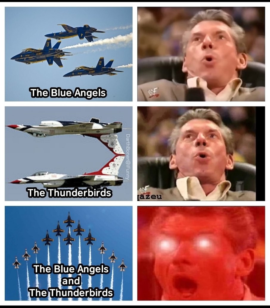 The Blue Angels and The Thunderbirds - meme