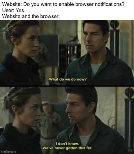 Browser notifications - meme