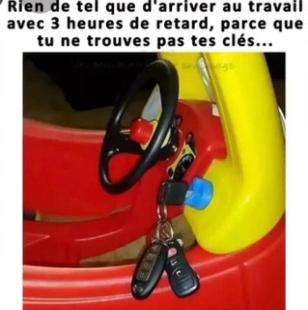 Trois heures de retard, clés introuvables et calme apparent - meme