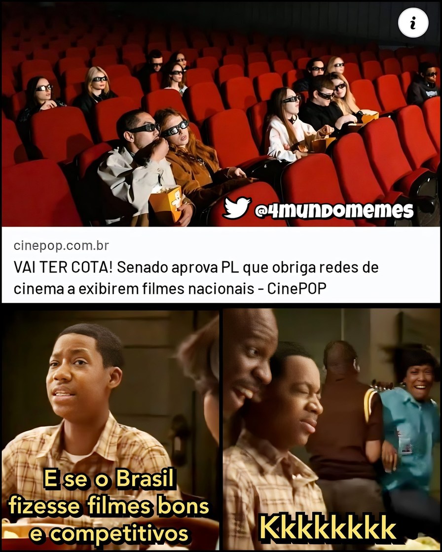 Cota para filmes nacionais - meme