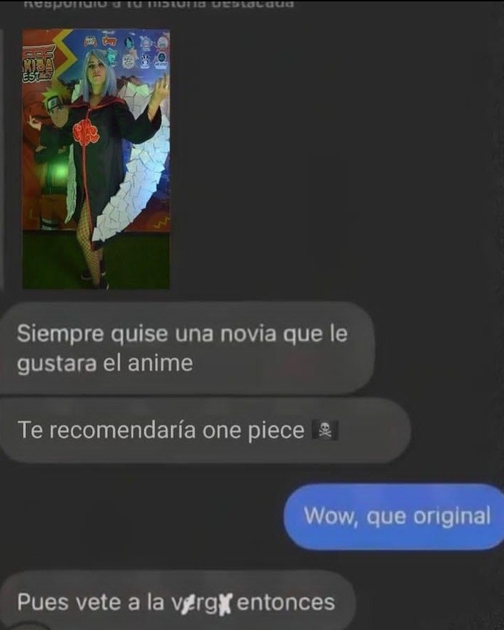 Eso le pasa por recomendarle ver ese anime pendejo - meme