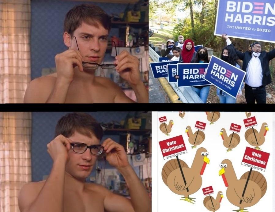 Turkeys for Christmas - meme