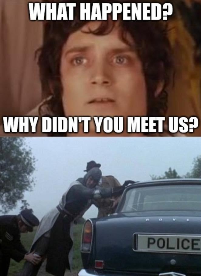 Lotr crossover Monty python# 20 - meme
