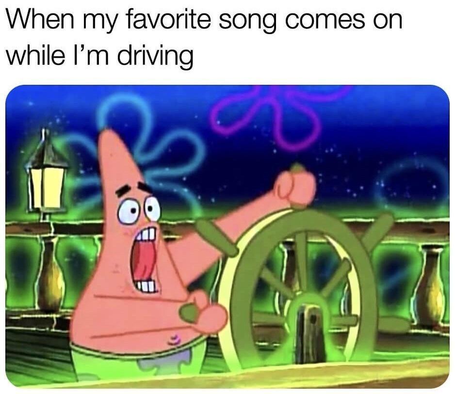 When your favorite song drops and you drive like a Fast & Furious extra - meme