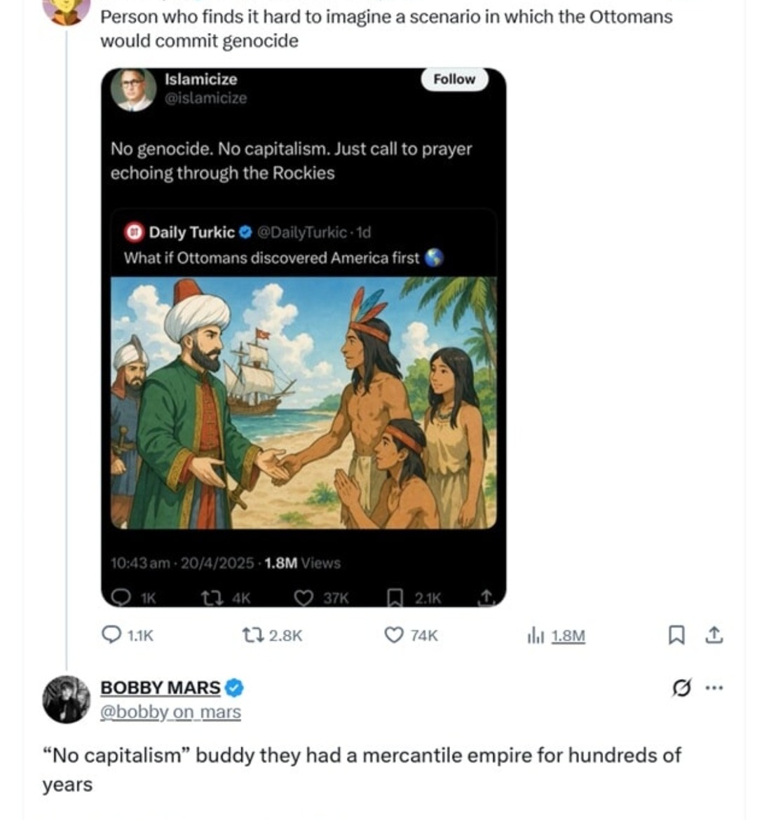 What if the Ottomans discovered America first? - meme