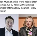 Elon Musk shatters world record of staying alive after insulting Hillary Clinton publicly
