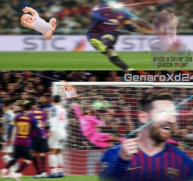 Messi chad pateando al autor de chiquito - meme