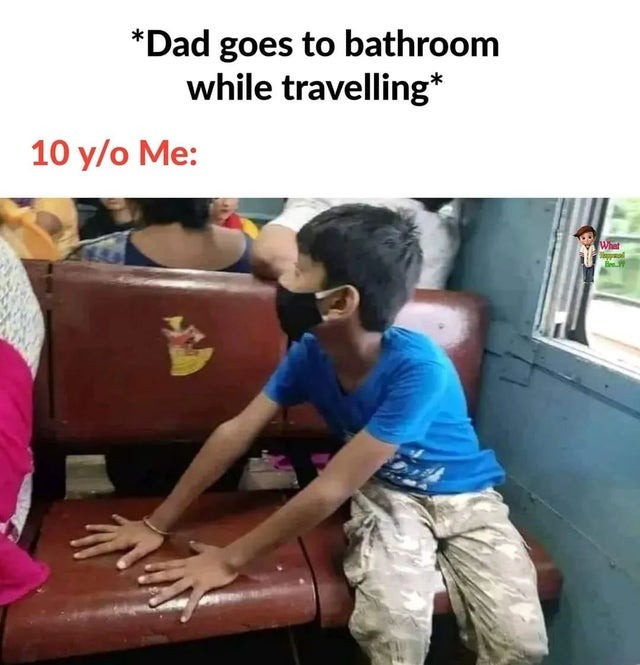 Dad goes to bathroom - meme