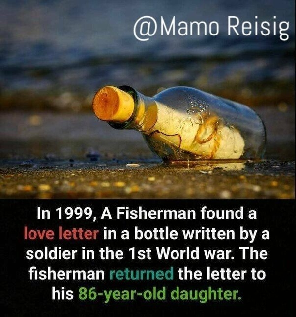 Fisherman finds a love letter - meme