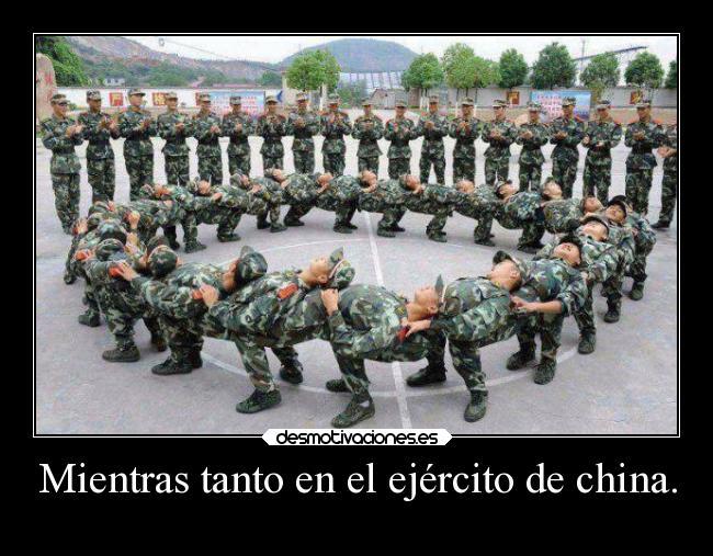 Un dia normal en el ejercito de China - meme