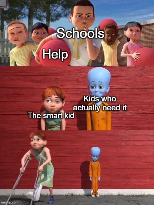 School giving help - meme