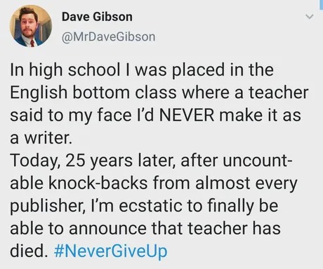 Never give up - meme