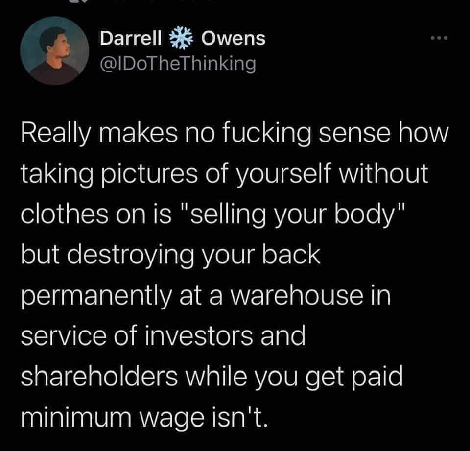 *while those CEO's make up to 2000× your salary off your physical labor. - meme