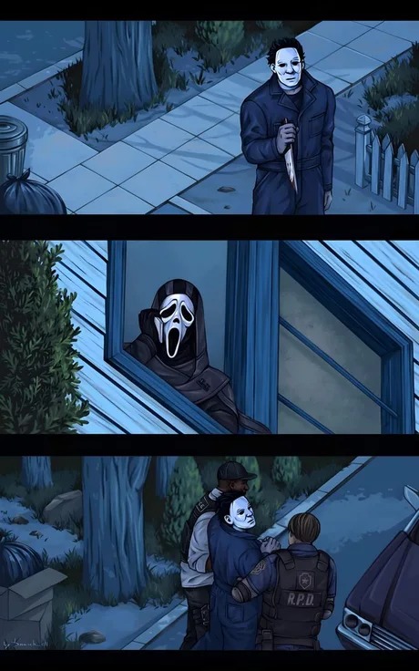Ghostface vs Michael Myers for Halloween - meme