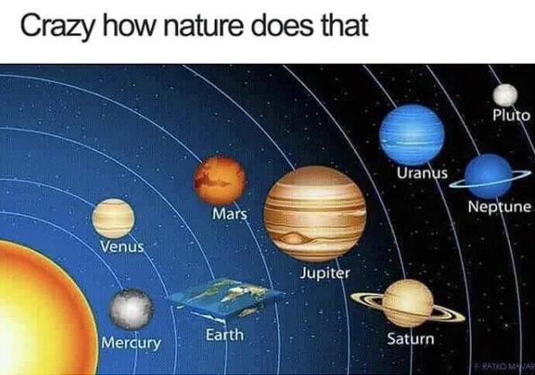 Flat earth exists - meme