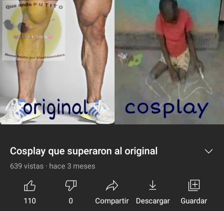 Original vs cosplay - meme