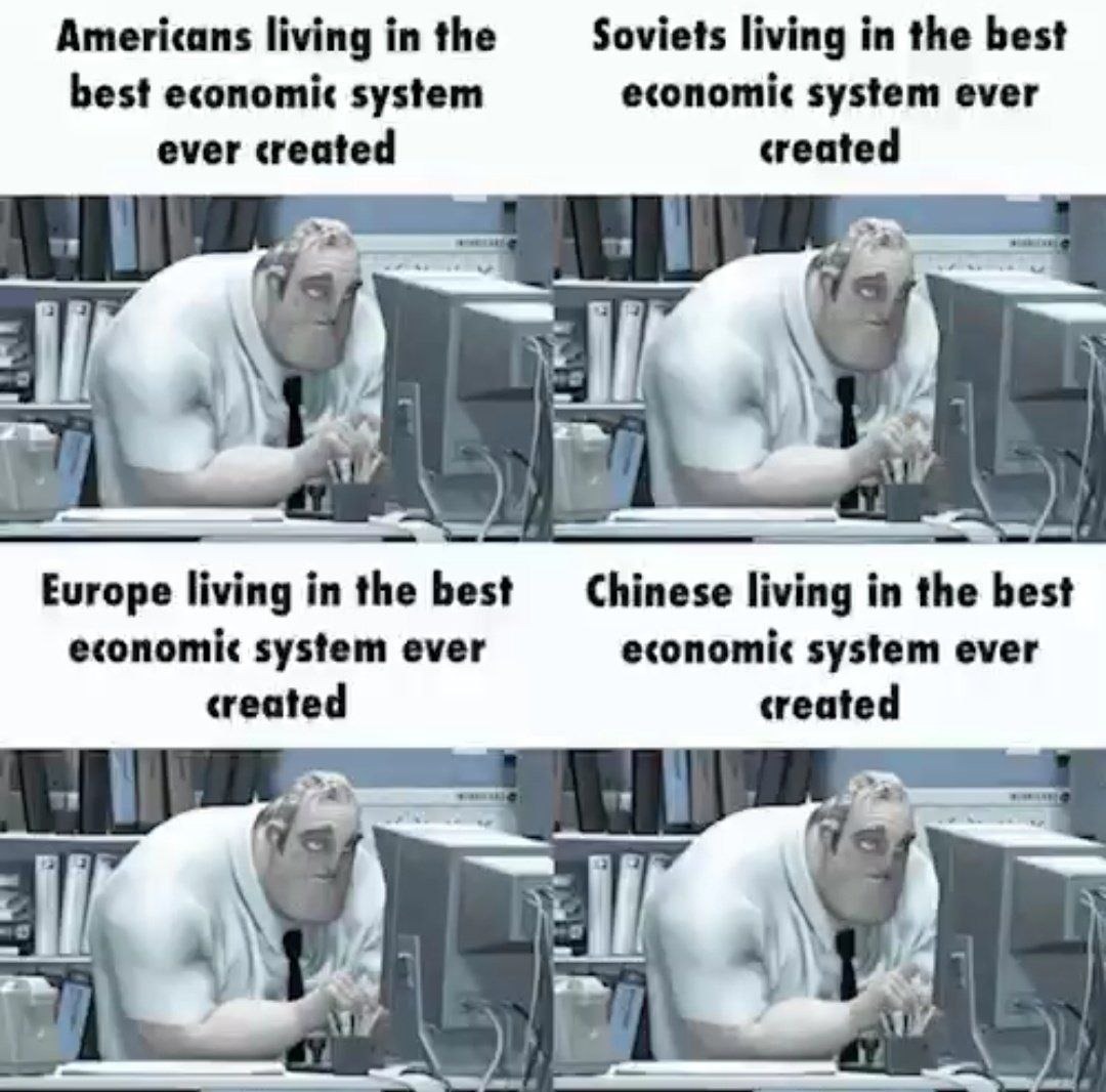 Countries have to produce something to make money - meme