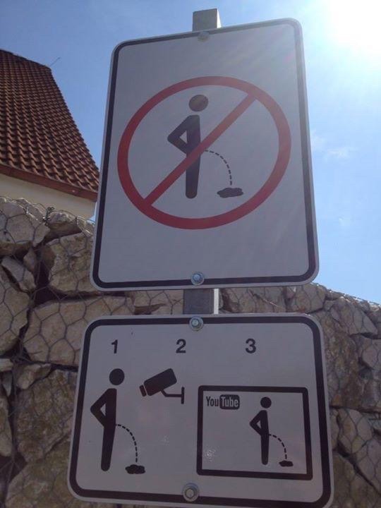 how they prevent people from urinating in public in the Czech Republic - meme