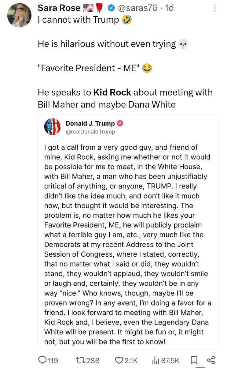 Trump’s social life is a sitcom and we’re all the audience - meme