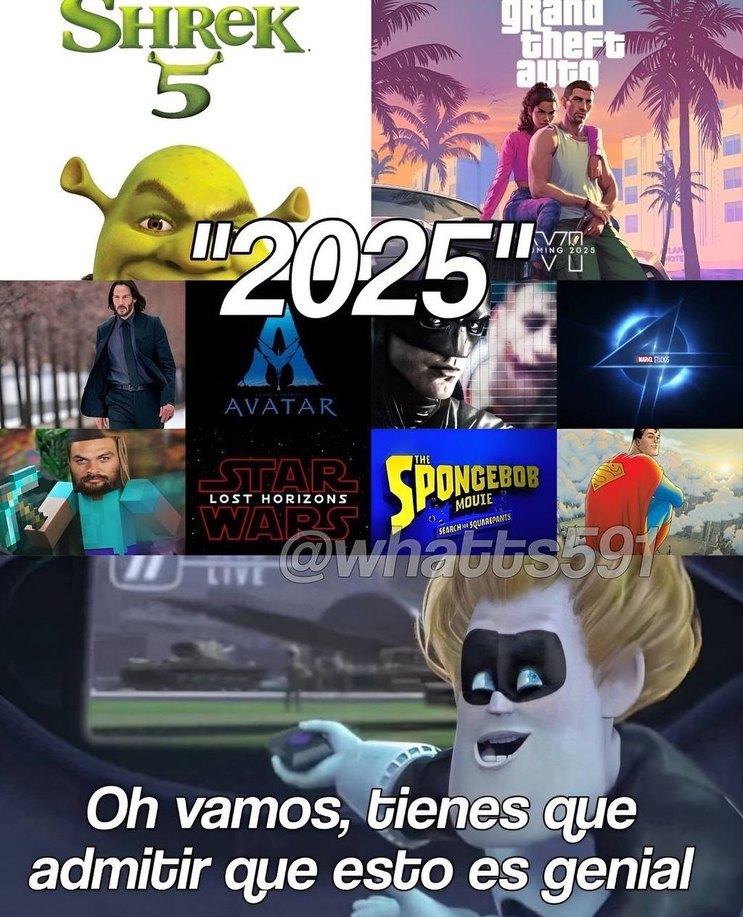 Grandes estrenos del 2025 - meme