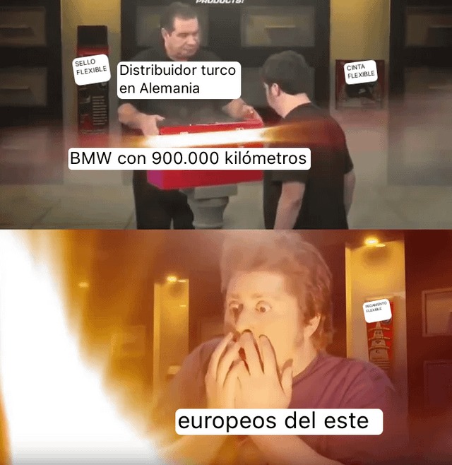 El BMW enrusado para los europeos del este es god - meme