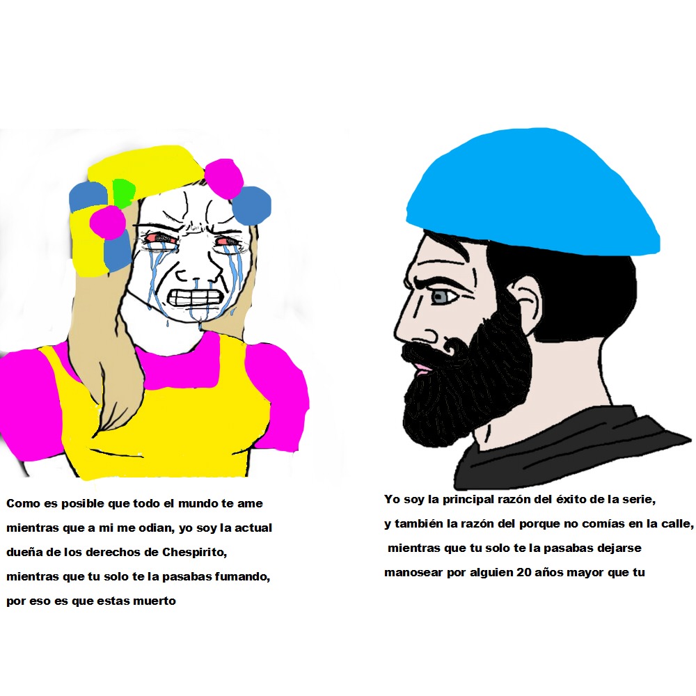 Bien merecido lo tiene la vieja chancluda - meme
