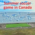 Summer soccer game in Canada