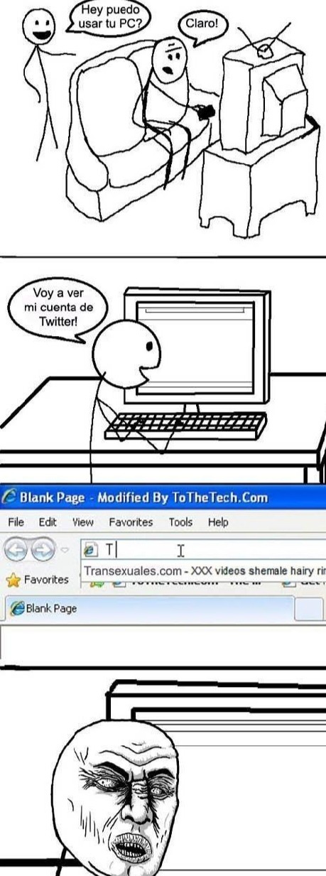 Usando la computadora de - meme