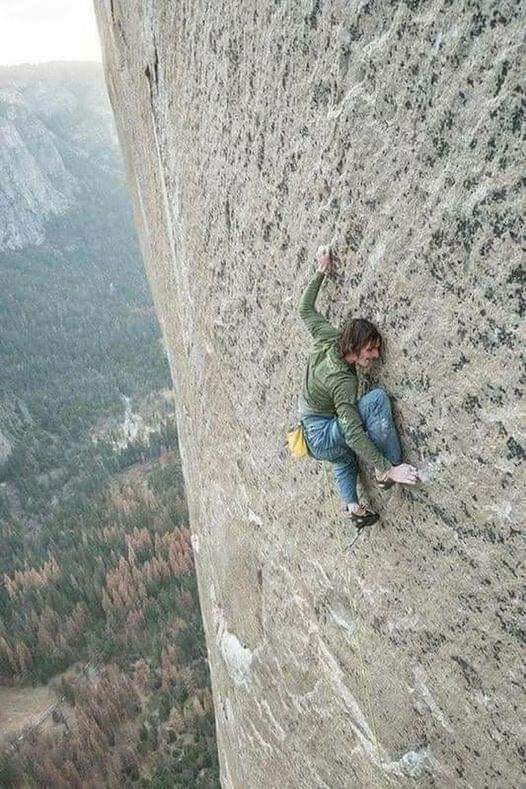 Czech climber Adam Ondra free climbs El Capitan in Yosemite National Park. - meme
