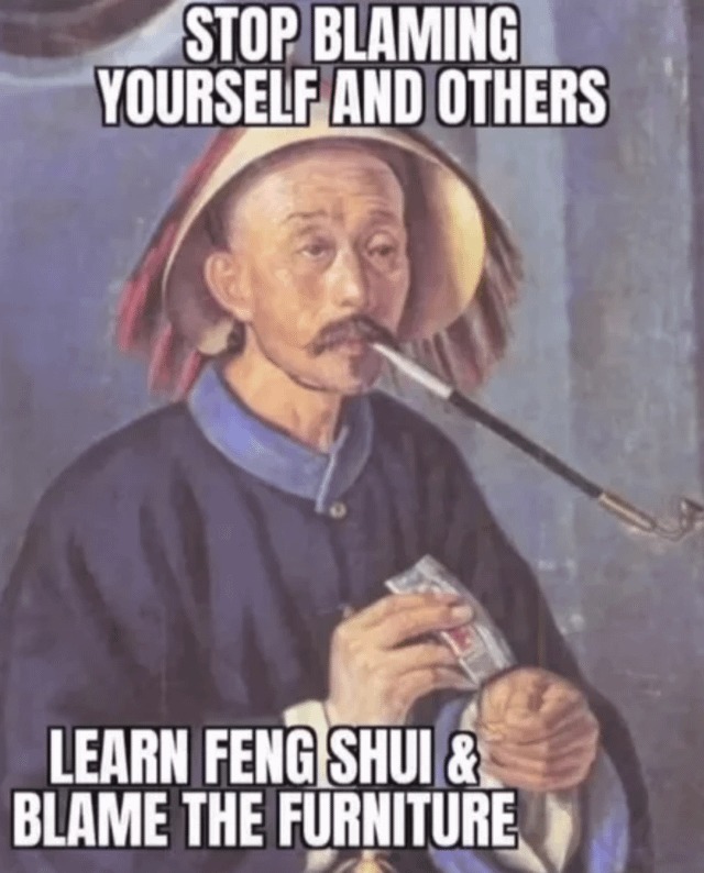 Stop blaming yourself and other - meme