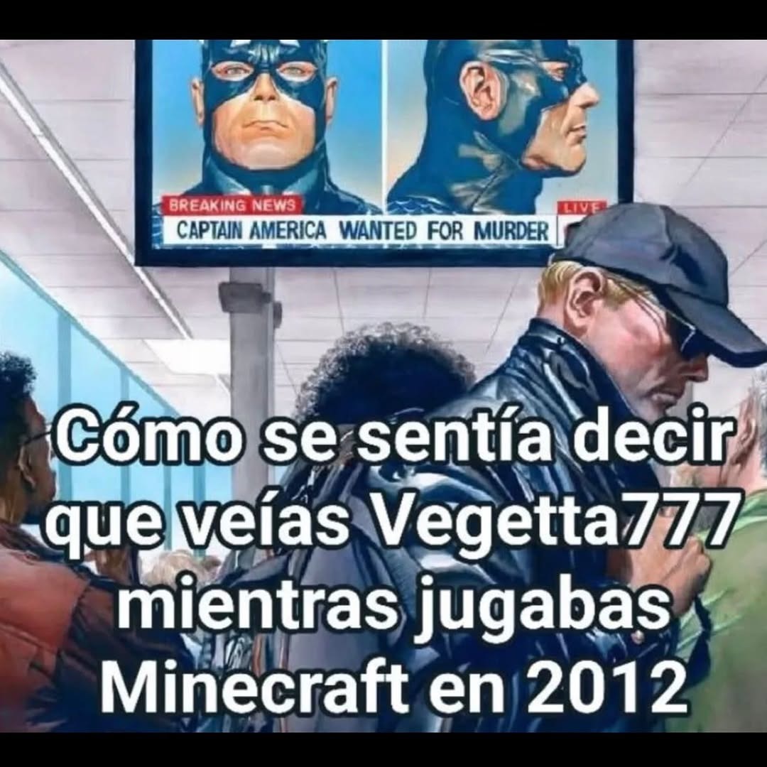 Decir que veías a Vegetta777 en 2012 era como ser criminal de guerra - meme
