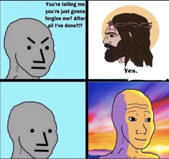 Jesus saves! - meme