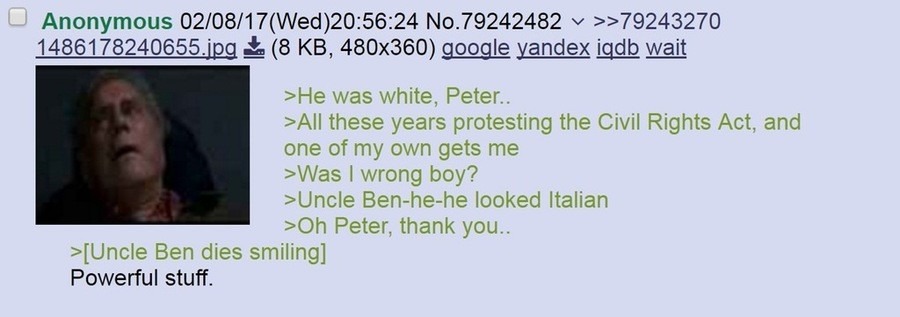 Uncle Ben was a hero. We just couldn't see it. - meme
