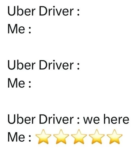 Thank you Uber driver - meme