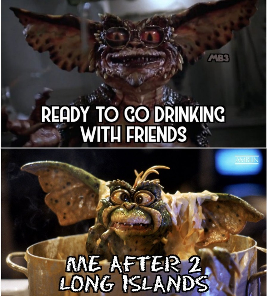 Gremlin Drinking - meme