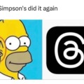 Threads logo is Homer's ear