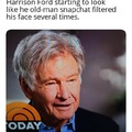 Harrison Ford looks really old