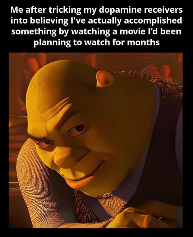 Trick your dopamine receivers - meme