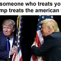 Keep your flags away from president trunp