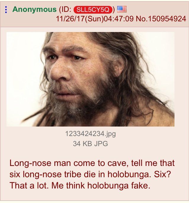 Cave /pol/ questions the Holobunga - meme