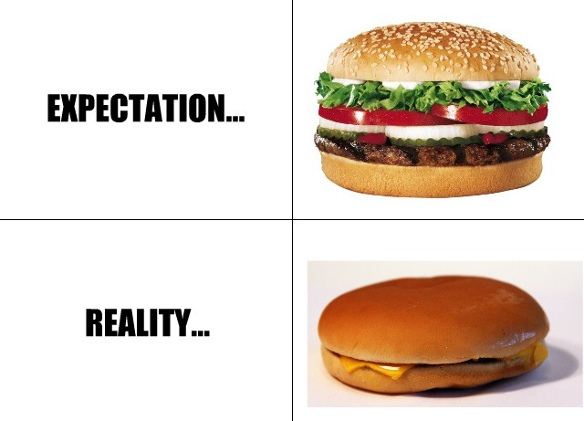 expectativa vs realidad en mcdonalds - meme