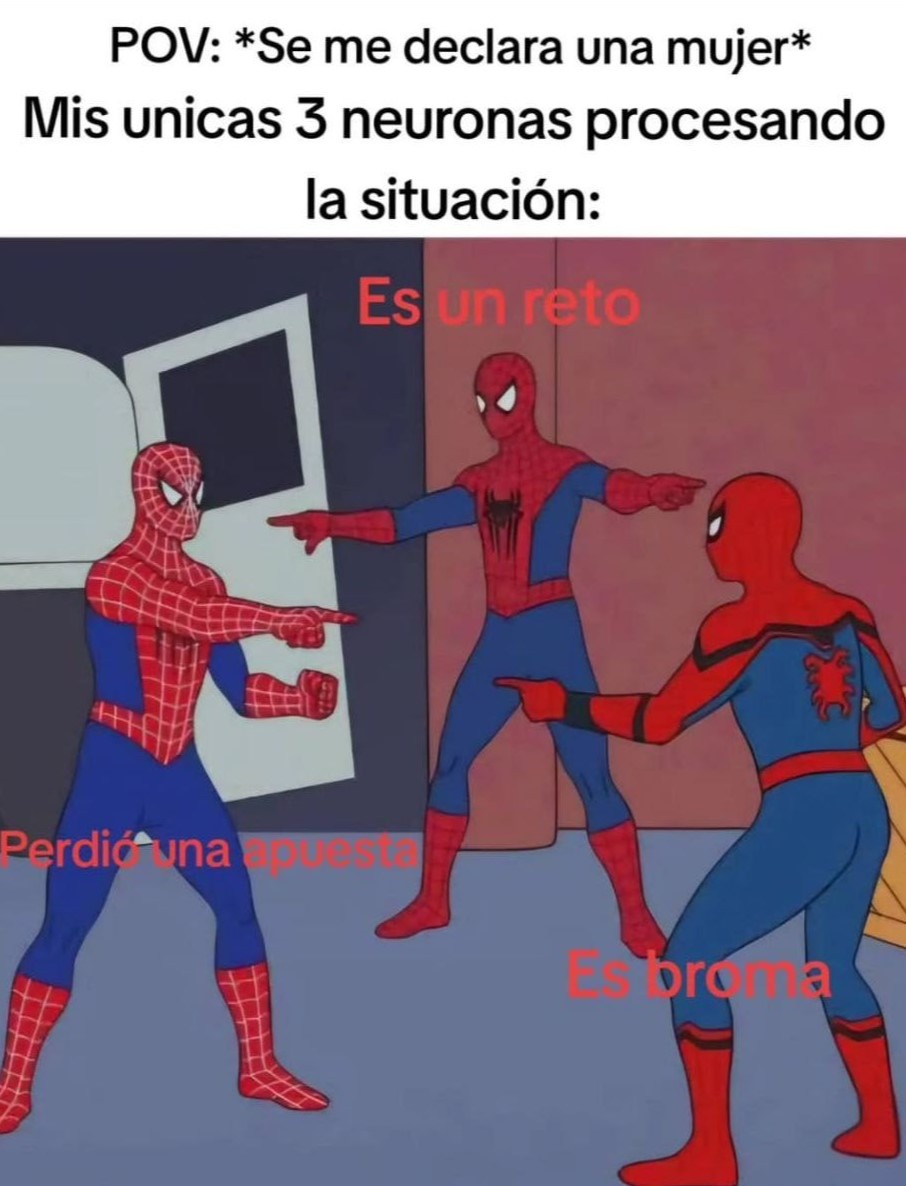 Se me declara una chica y mis tres neuronas entran en shock - meme