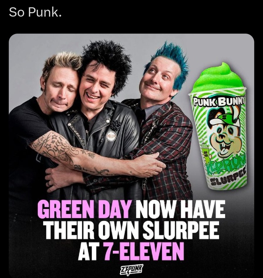 So, not an "American idiot," just a corporate sellout then? - meme