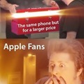 Yes indeed apple fans that is why samsung is better