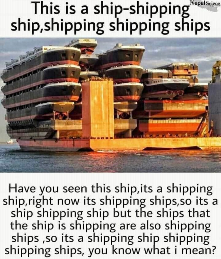 Ship-shipping ships - meme