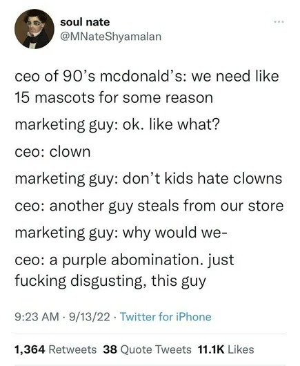 90s McDonald's mascots were straight chaos fuel - meme