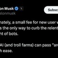 Elon Musk says new X/Twitter users might have to pay a small fee to tackle bots