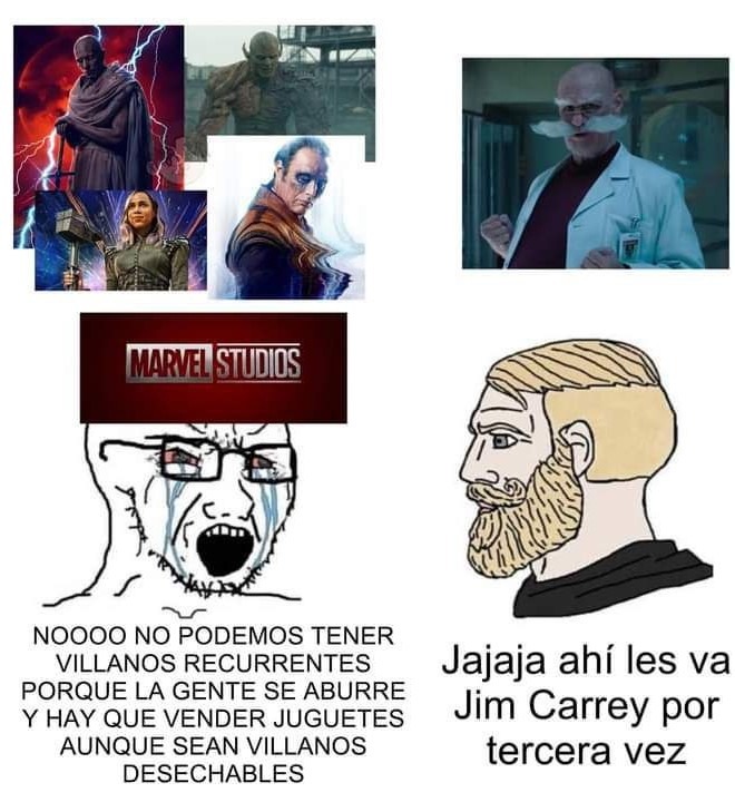 Jim Carrey se sale como villano, aprende Marvel y haz villanos que duren - meme